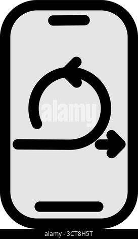This modern icon depicts a smartphone displaying the Agile Scrum cycle- perfect for project management apps and websites. It represents iterative deve Stock Vector