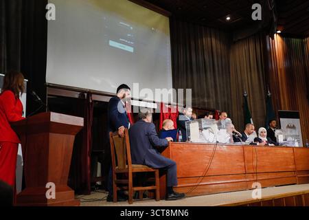 Syria Holds First Parliamentary Elections Since Assads Fall Members of electoral committees count ballots during Syrias first parliamentary elections since the fall of Bashar al-Assads government, in Aleppo, on October 5, 2025. Damascus Syria Copyright: xMohammadxBashirxAldaherx Stock Photo