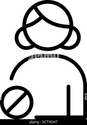 user forbidden access outline vector icon Stock Vector