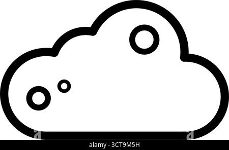 simple cloud outline vector icon Stock Vector
