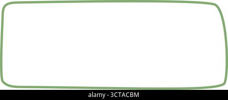 Green Hand Drawn Organic Rectangle Frame Stock Vector
