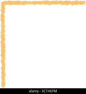 Yellow Chalk Line Corner Border Frame Stock Vector