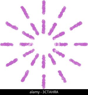 Pastel Crayon Firework Burst Pattern Magic Stock Vector