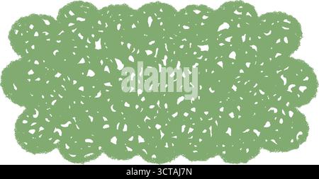 Groovy Hand Drawn Chalk Rectangle Frame Stock Vector