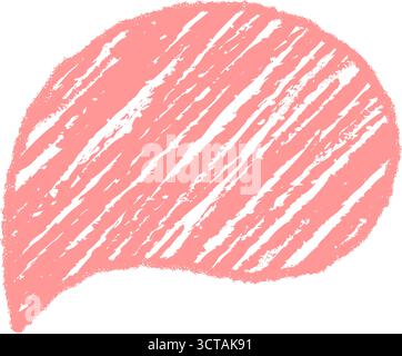 Chalk Sketch Fluid Speech Balloon Stock Vector