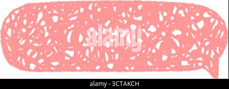 Pink Crayon Scribble Speech Balloon Stock Vector