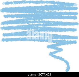 Blue Crayon Speech Bubble Sketch Stock Vector