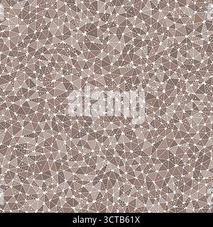 Triangulation geometric shapes background. Multiple repeated inner triangles. Small-sized triangles. Monotone style. Seamless pattern. Stock Vector