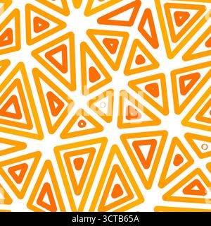 Vector science background. Multiple repeated inner triangles. Big shape size. Single color tone style. Seamless pattern. Vibrant vector tiles. Stock Vector