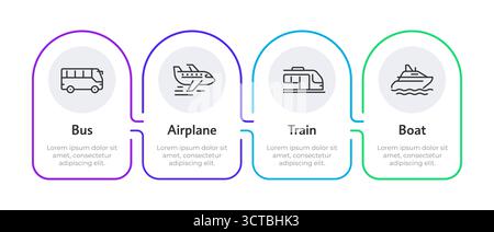 Vehicles infographic template Stock Vector