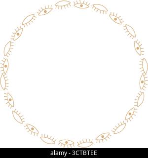 Simple eyes frame. Vector celestial prediction eye template for your text. Eye of Providence Stock Vector