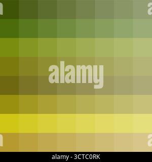 Olive yellow palette. Earth tone colors. Khaki gradient swatch. Vector shade chart. EPS 10. Stock Vector