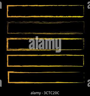 Abstract grunge frames and borders elements. Vector abstract hand drawn ...