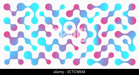 Modern tech abstract metaball shapes set. Scientific design elements, figures molecule logo, sign, icon, morph, molecular structure, scientific Stock Vector
