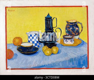 Vincent van Gogh, Still Life with Coffeepot (blue coffee pot), painting in oil on canvas, 1888 Stock Photo