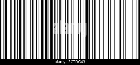 Barcode stripes tag template isolated on white background. Empty bar code mockup. Visual data digital representation with product or package Stock Vector