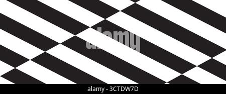 Slanted black and white lines background. Tilted parallel stripes pattern. Stripy minimalistic texture. Simple geometric print with diagonal strips Stock Vector