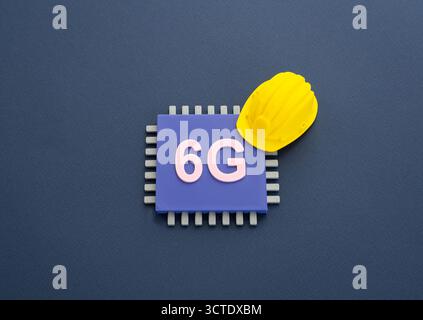 Upgrade to 6G networks. Preparing infrastructure for next-generation communication network standard. Concept of innovation, global connectivity. Digit Stock Photo