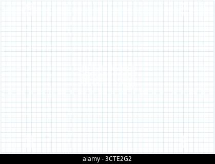 Squared blue grid paper. Blank notebook sheet. Mathematics simple pattern. Education grid texture backdrop. Typography sample for making notebooks Stock Vector
