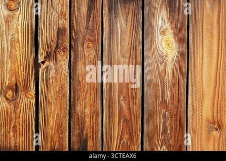 Old wooden planks texture background. Natural weathered wood surface with visible grain. Rustic timber boards pattern for design and copy space use. Stock Photo