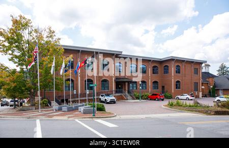 Mars Hill, North Carolina, USA-28 September 2025: On Mars Hill University campus, Troy and Pauline Day Hall, at corner of Bailey St. and Main St. Stock Photo