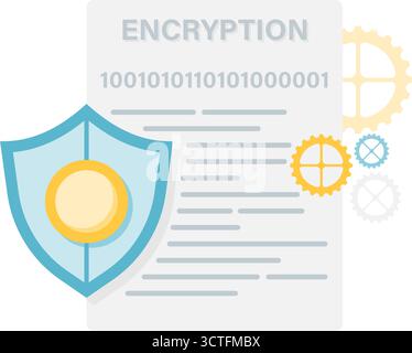 data encryption key Stock Vector