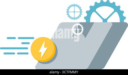 instant delivery feature Stock Vector