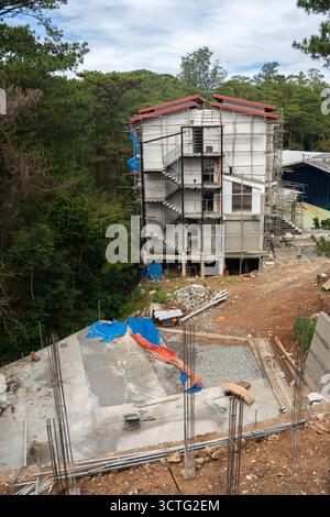 Construction site, house, Baguio, Philippines Stock Photo