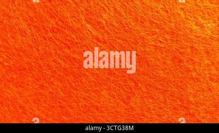Fine Detailed Close-Up of orange Non-Woven Felt Fabric Textile Texture for Background and Design Stock Photo