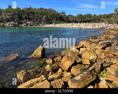 Busy spring afternoon at Shelley Beach, Manly, Sydney, NSW, Australia. No MR or PR Stock Photo