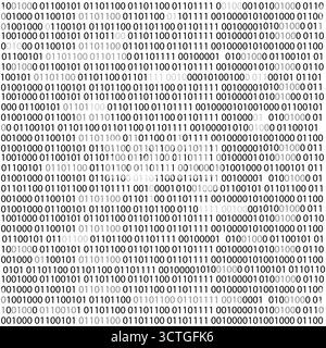 Binary code Binary Computer matrix background. Futuristic steam screen from numbers 0 and 1 tech Hacker concept. . Vector illustration Stock Vector