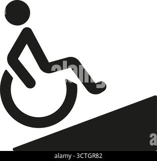 Wheelchair ramp ( barrier free ) vector icon illustration Stock Vector ...