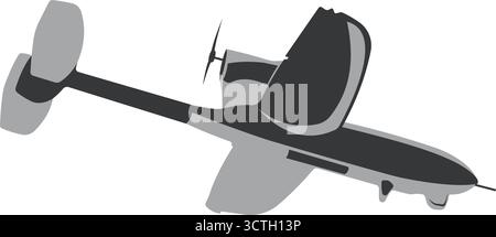 Flying drone icon. Aircraft type drone. Stock Vector