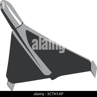 Shahed military drone icon. Aircraft type drone. Stock Vector