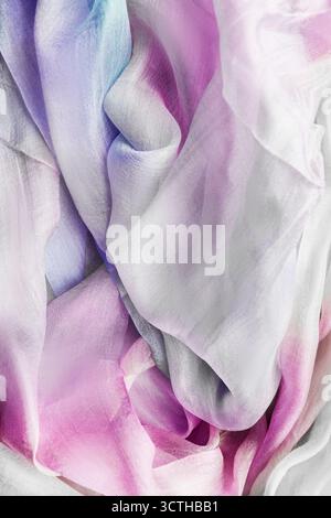 Abstract pastel color draped veil closeup as a background Stock Photo
