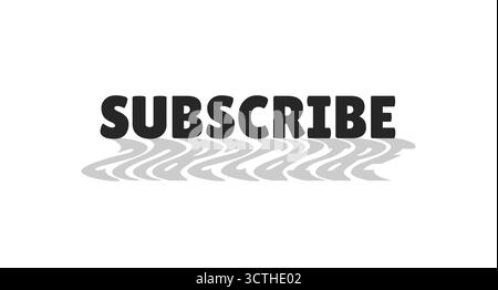 Subscribe modern digital button with wavy gray shadow Stock Vector