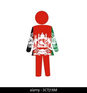 afganistan woman icon civilian identity government human icon Stock Vector