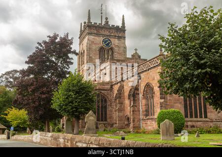 St Marys Church at Acton near to Nantwich in Cheshire, England Stock Photo