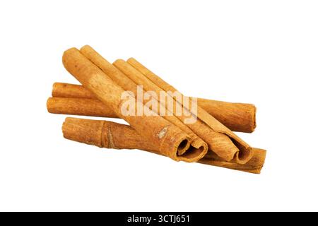 christmas cinnamon sticks isolated on white Stock Photo