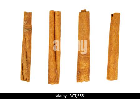 christmas cinnamon sticks isolated on white Stock Photo