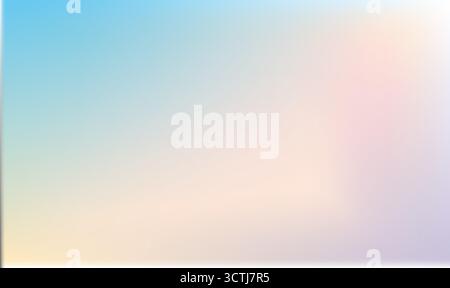 Soft pastel gradient background with light blue, pink, and beige tones, elegant abstract blur texture for modern design, wallpaper, presentation Stock Vector