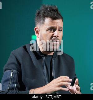 The singer Pablo López during his performance at the Cadena 100 charity ...