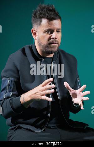 The singer Pablo López during his performance at the Cadena 100 charity ...