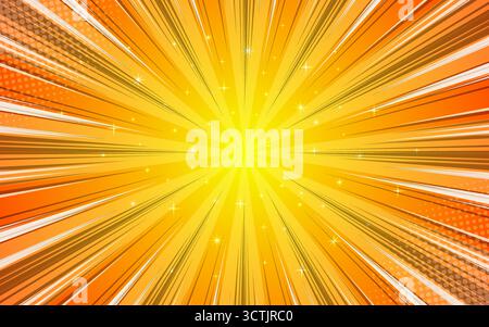 Radial speed lines for comic books. Explosion background.Vector illustration. Stock Vector