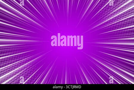Radial speed lines for comic books. Explosion background.Vector illustration. Stock Vector