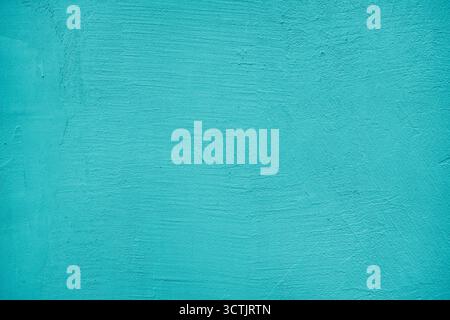 Texture of Painted Turquoise Concrete Wall Background Stock Photo