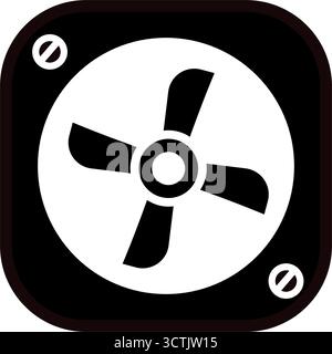 computer case fan -vector icon Stock Vector