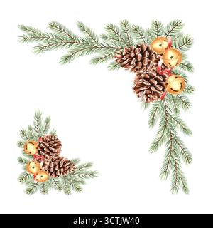 Christmas set of round jingle bells with red bow for festive and design ...