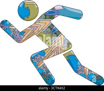 Athletics decorative icon. Olympic sport Stock Vector