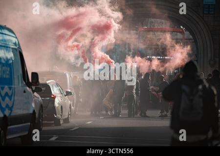 Youth Demand Block Tower Bridge Stock Photo - Alamy